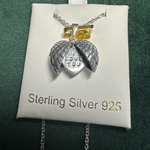 Sterling Silver Angel Wings Heart Necklace - Picture 4 of 10